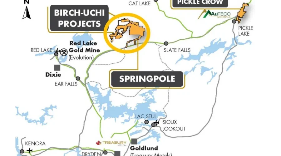 first-mining-gold-springpole-map More gold exploration around Springpole