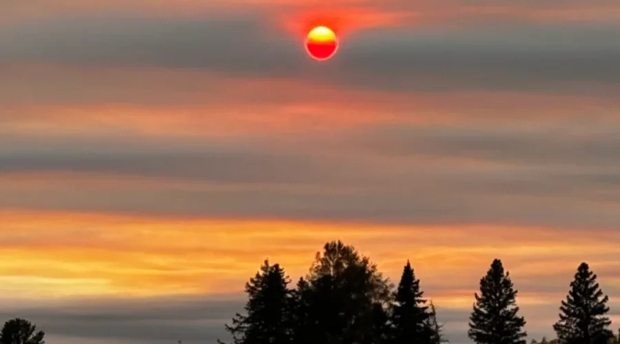 red-sun-capture-taken-by-angela-eddison-in-early-october-on-johnston-road-in-dryden Red Sun