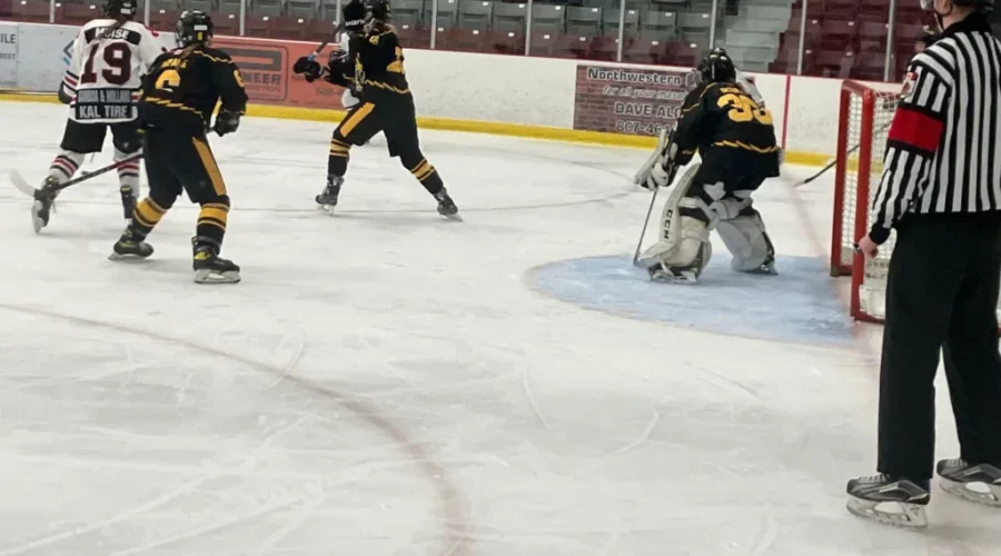 muskie-saints-girls-final Muskies claim both girls and boys NorWOSSA hockey titles