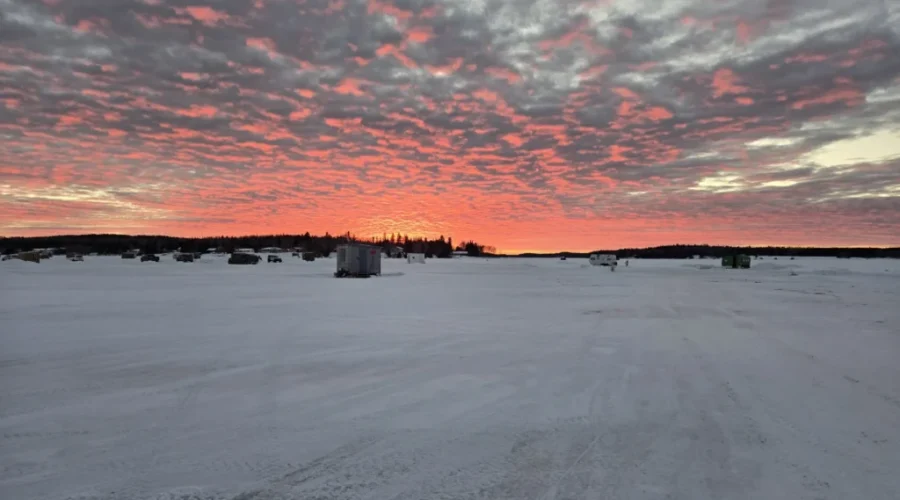 Wabigoon Lake – Dryden Ice Road Sunset
