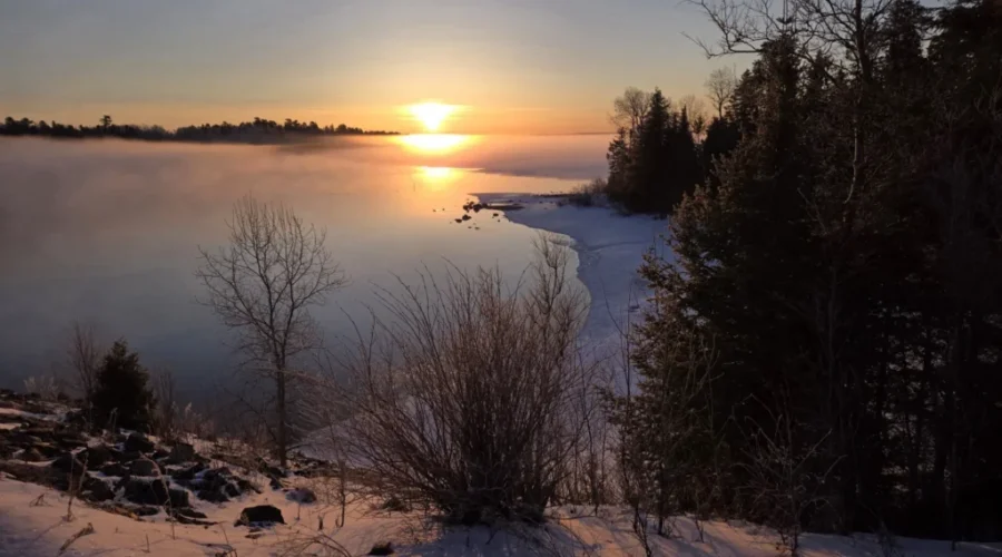 Sunrise View from Frog Rapids Bridge