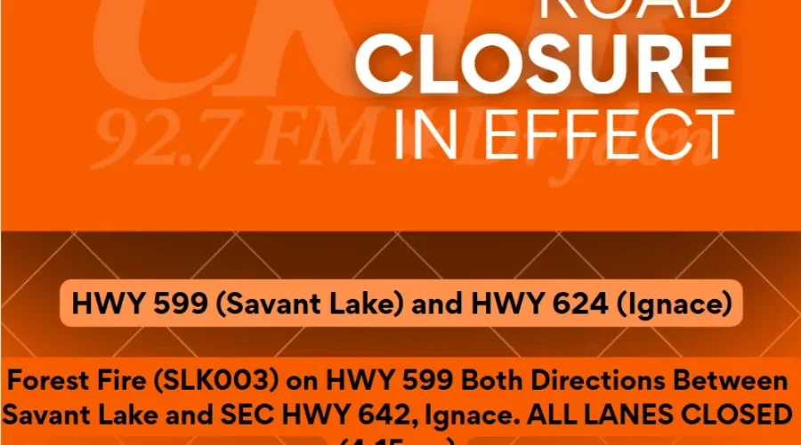 Road Closure Due to Forest Fire