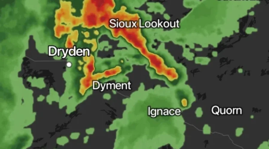 Severe thunderstorms hit northwestern Ontario