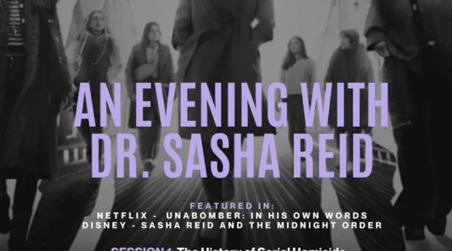 An Evening With Dr. Sasha Reid – TONIGHT! (Audio Link)