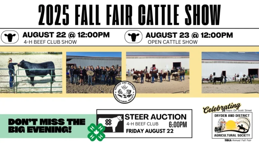 4H Club Active At Dryden Fall Fair 2025 (AUDIO LINK)