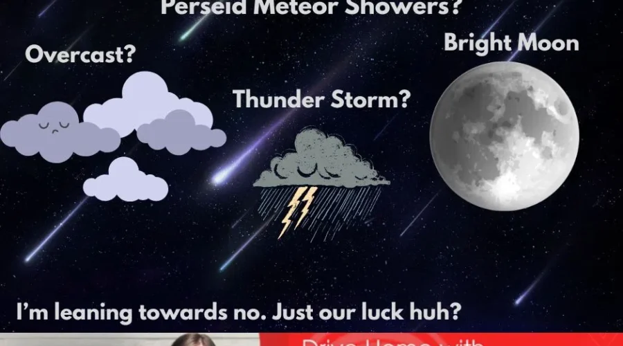 Perseids Meteor Shower. To see, or not to see.