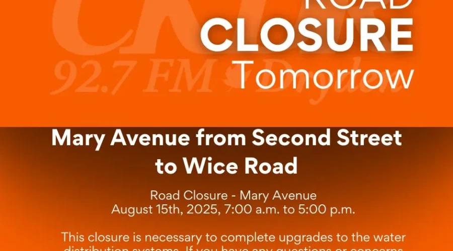 August 15th – Road Closure