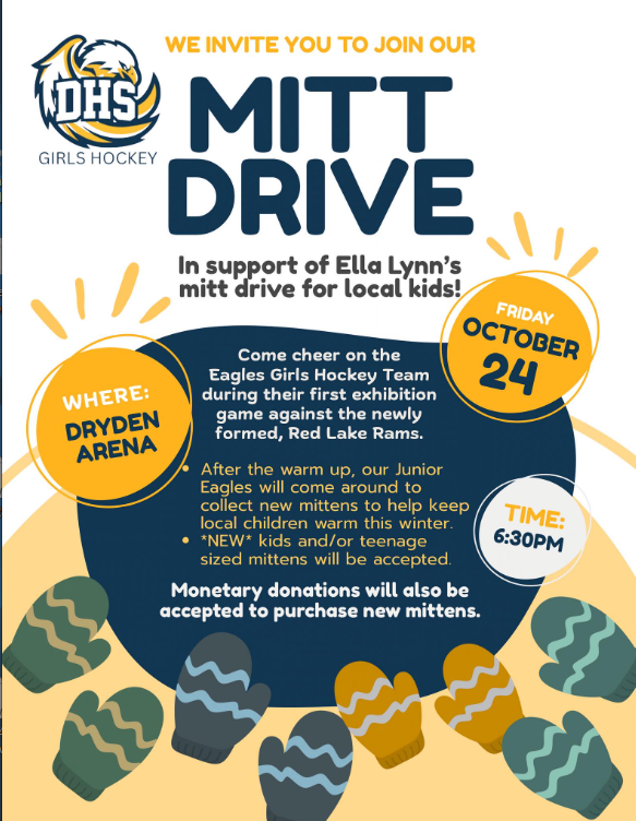 DHS Eagles girls hockey mitt drive