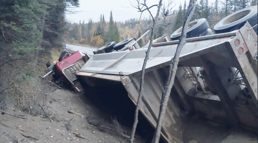 pic3 collision Driver charged after single-vehicle crash near Atikokan