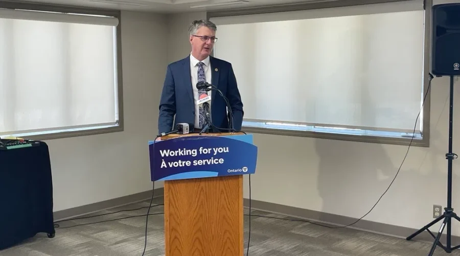 MPP Kevin Holland making Magnus Theatre funding announcement ‘Things will get better’ forestry minister says of sector’s future