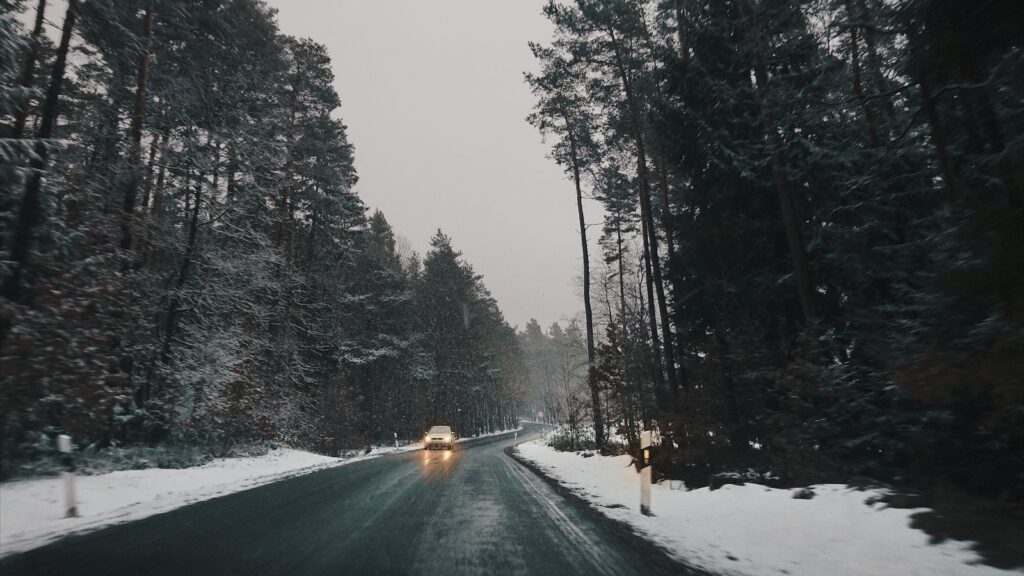 moving gray car