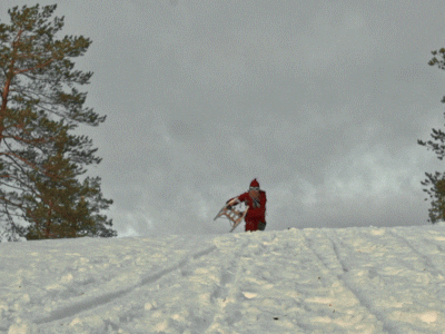 playing santa claus office GIF by The Elves! Skates, Sleds & Supper