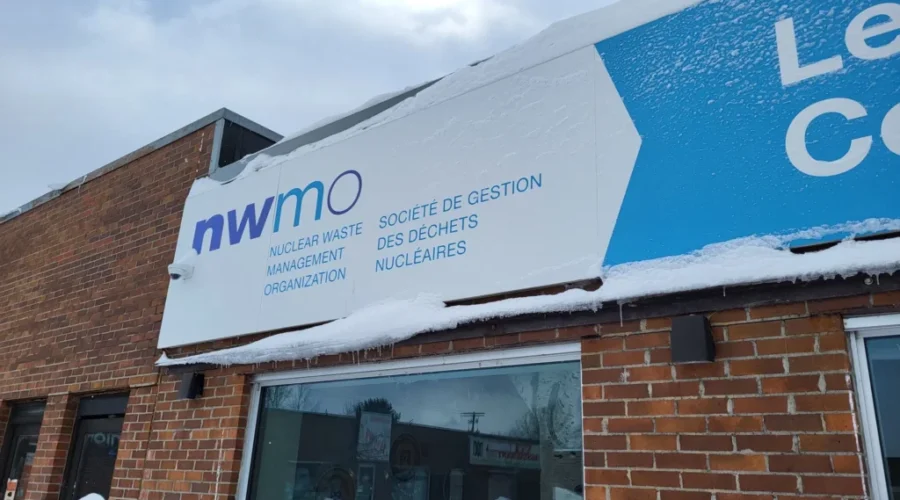 NWMO Sign March 2023 Ignace residents hear from environmental, nuclear officials