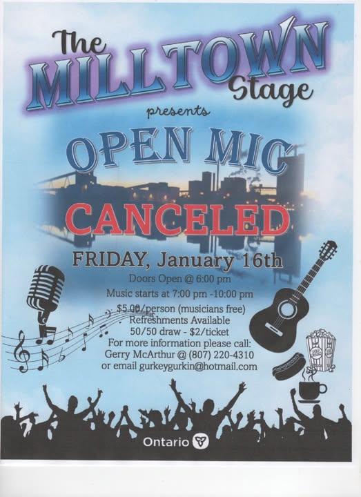 open mic cancelled