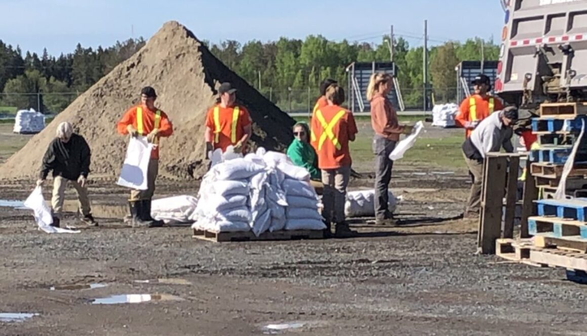 Flooding - sandbagging Shevlin 2