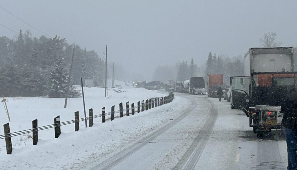 Blocked traffic on highway