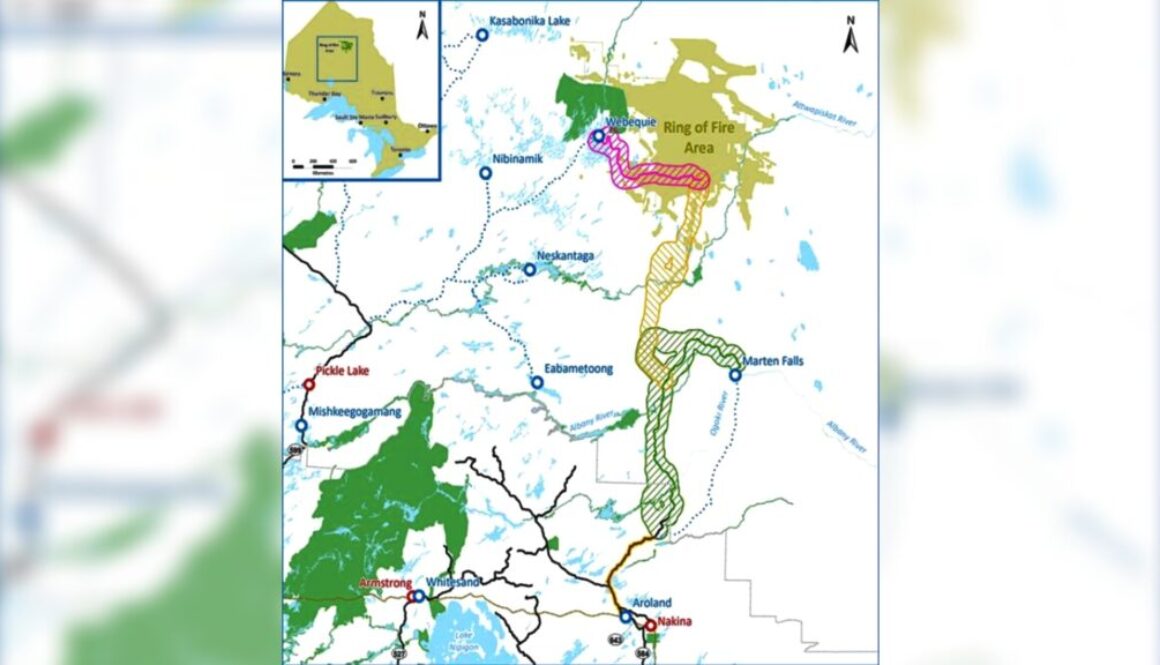 Ring of Fire map with proposed roads
