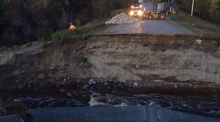 Section Of Highway 594 Washed Out