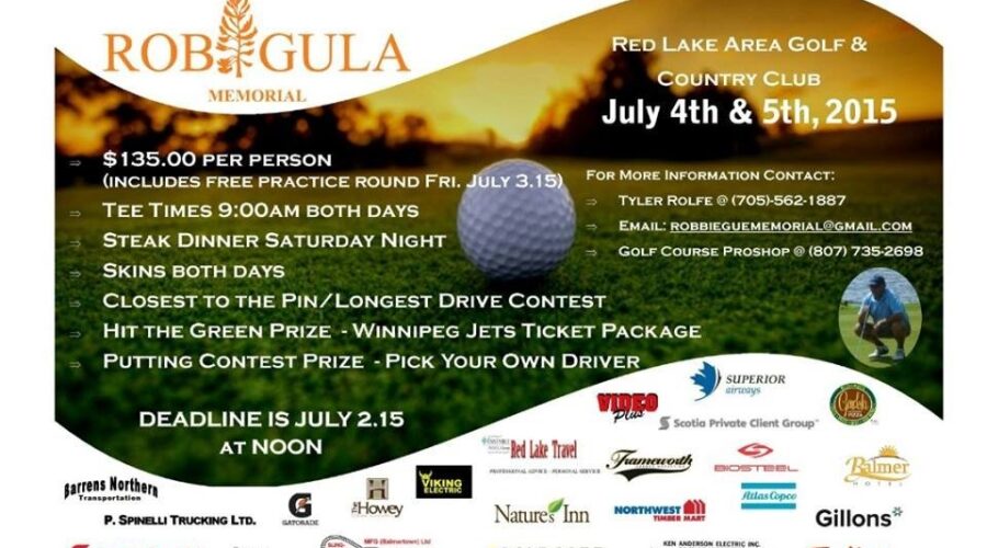 Entries Still Accepted For Memorial Tournament In Red Lake