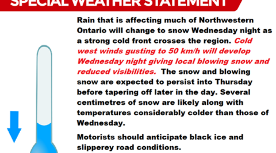 Special Weather Statement For Dryden-Ignace Area