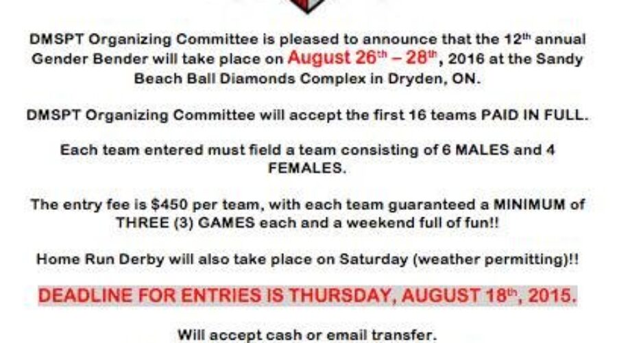 Gender Bender Mixed Ball Tournament Fast Approaching