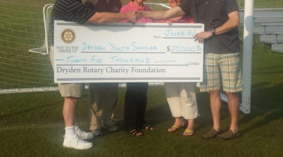 Dryden Rotary Donates $25,000 To Dryden Youth Soccer