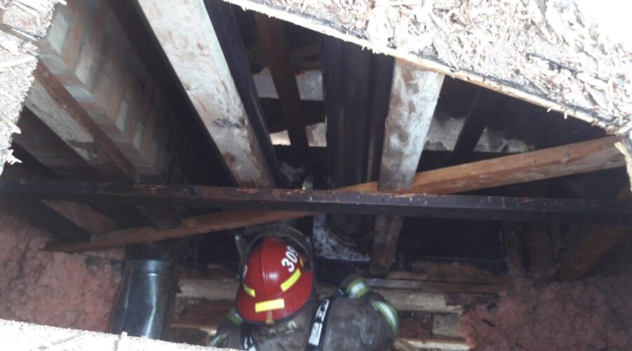20171116_131942 Dryden Fire Service Responds To Chimney Fire At Thunder Lake