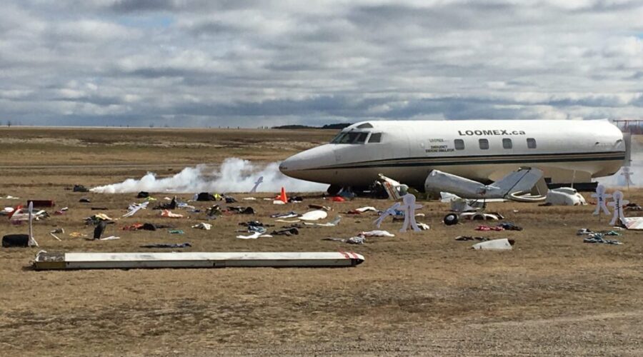 Emergency Crash Simulation At Dryden Airport