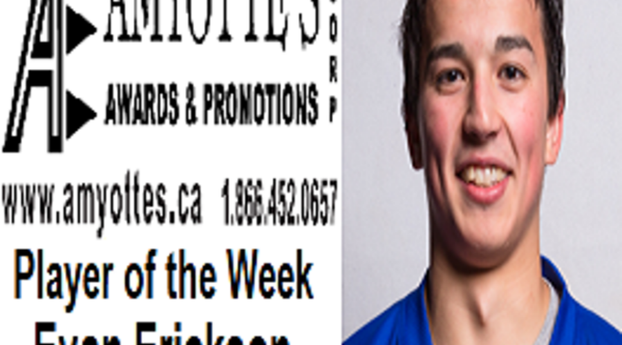 Evan Erickson Named SIJHL Player Of The Week