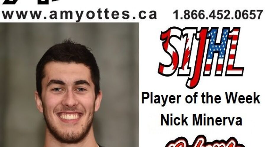 Nick Minerva Named Amyotte Awards And Promotions Player Of The Week