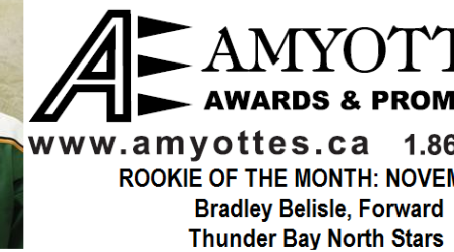 AmyottesRookieoftheMonth-November-Belisle Bradley Belisle Named SIJHL Rookie Of The Month