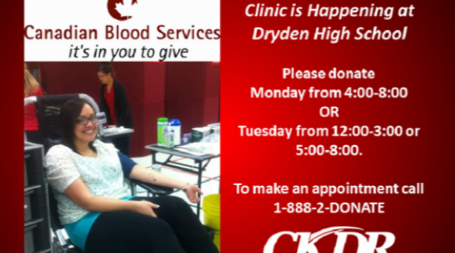 Day One Of Dryden Blood Donor Clinic