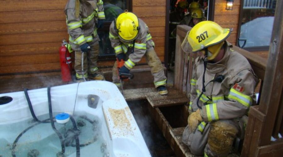 Hot Tub Fire On Airport Road