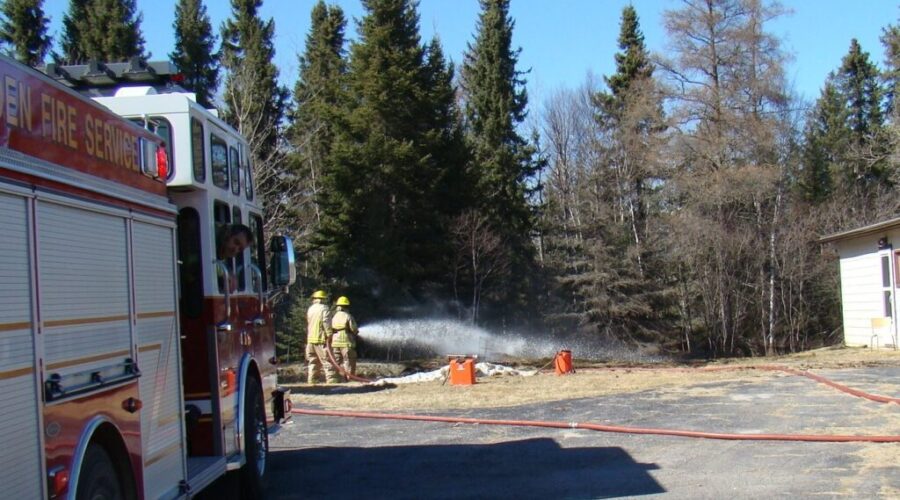 Brush Fire in Dryden