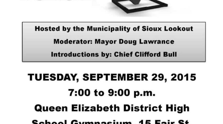 FEDERAL-ELECTION-2015-All-candidates-forum-poster Sioux Lookout Hosting All-Candidates Forum