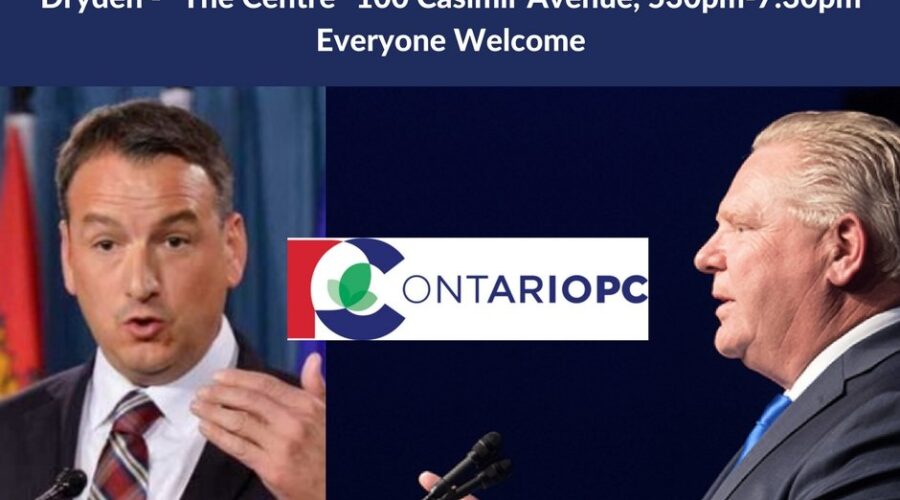 PC Leader Doug Ford Stopping In Dryden Today