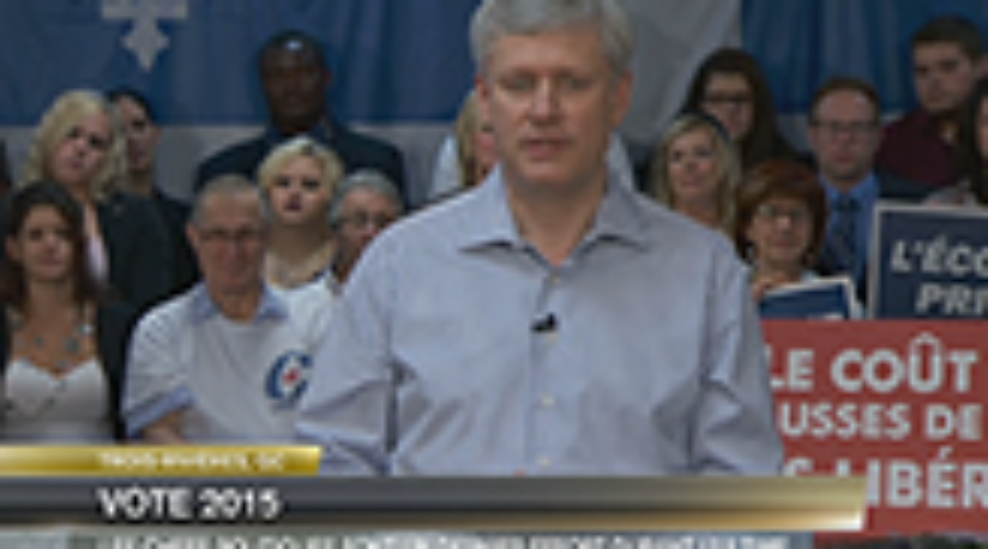 Harper-campaigning Harper Warns Liberal Campaign Promises Will Cost You Real Money