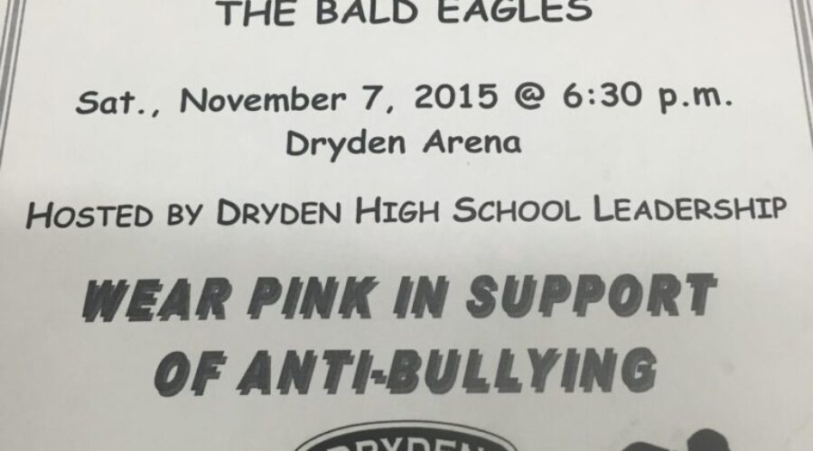 Anti-Bullying Game Being Hosted By Dryden Police And DHS