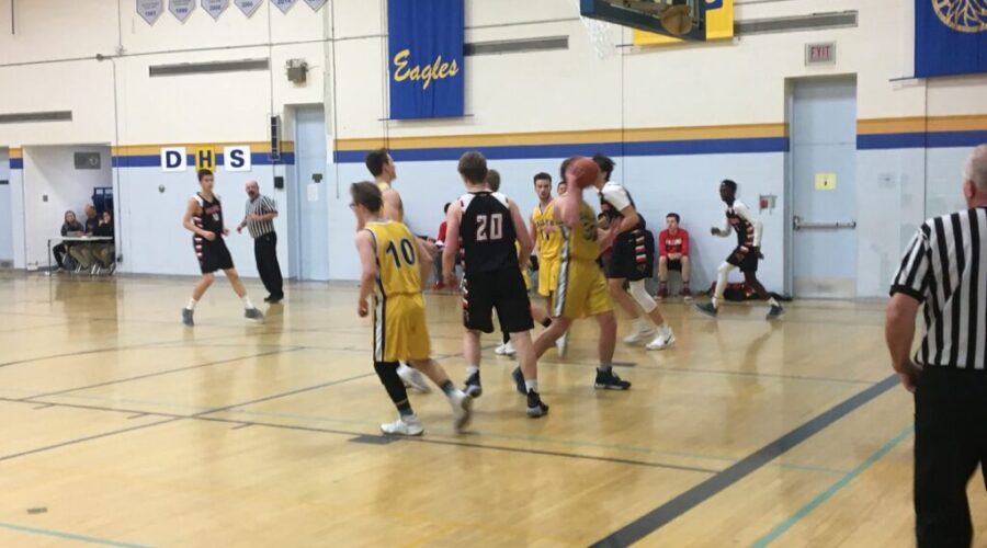 Tough Start To NWOSSA Basketball Final For Dryden Eagles