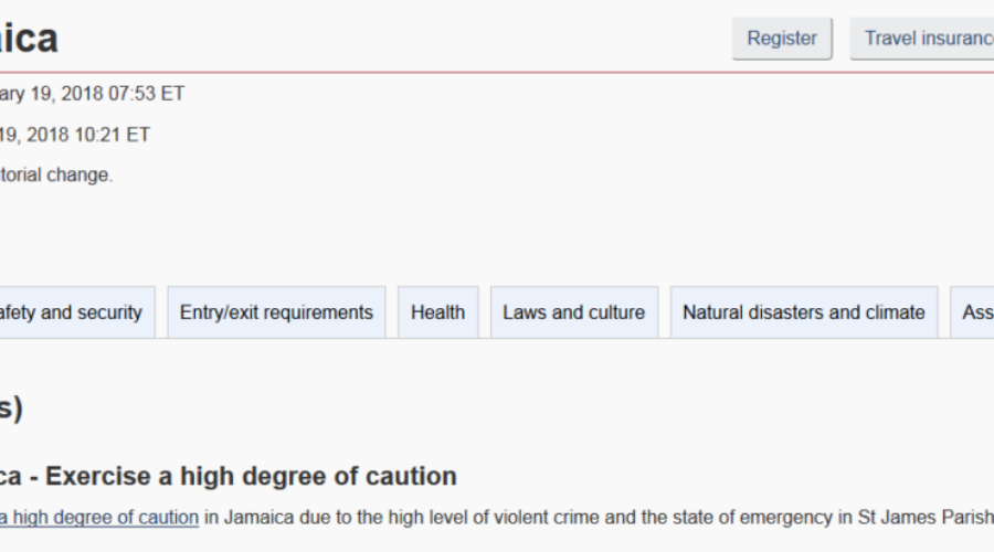 Jamaica-Travel-Advisory-Janiaryu-19th-2018 Canadians Urged To Exercise “High Degree Of Caution” In Jamaica’s Montego Bay Are Amid Military Lockdown