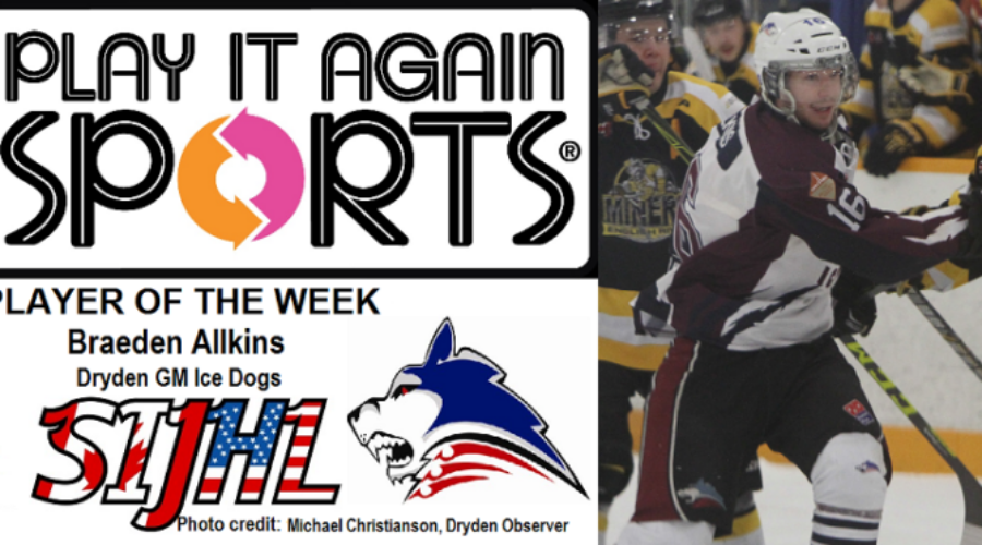 Braeden Allkins SIJHL-Play It Again Sports Player Of The Week