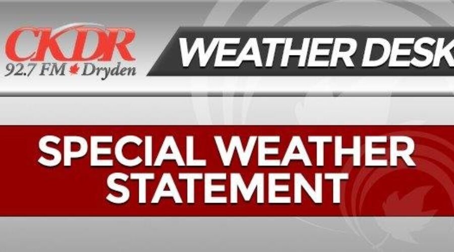 Rainfall Weather Statement In Effect In Dryden, Vermillion Bay And Ignace