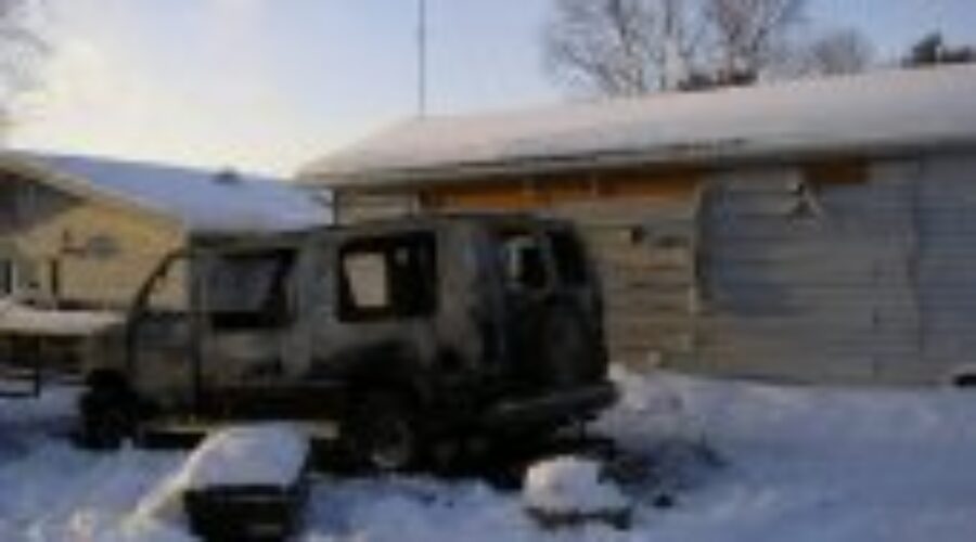 Van Destroyed in Vermilion Bay Fire