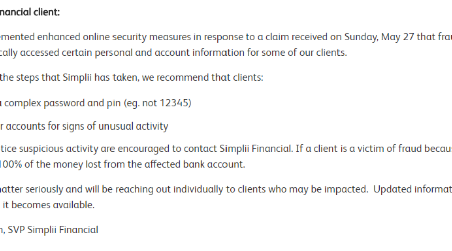 40,000 Simplii Financial Customers May Have Had Data Stolen