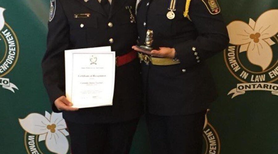 Tkachyk-Szachury-OWLE-Awards Dryden Police Service Members Recognized At OWLE Awards