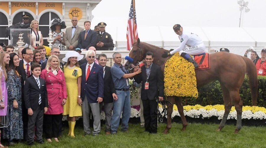 Triple-Crown-Winner-Justify-Preakness-Winners-Circle-MUST-CREDIT-FROM-WIKIPEDIA ‘Just Horsing Around’: Justify Becomes Second Undefeated Horse To Claim Triple Crown