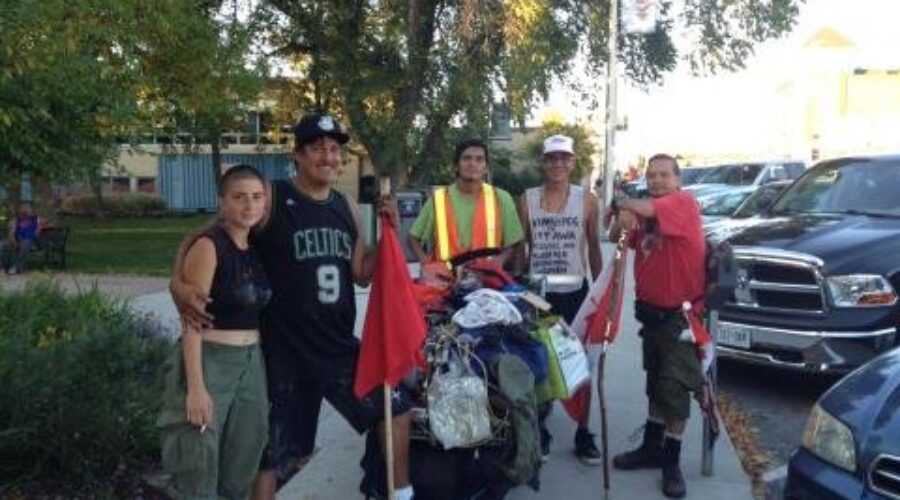 Aboriginal Walkers En Route To Ottawa