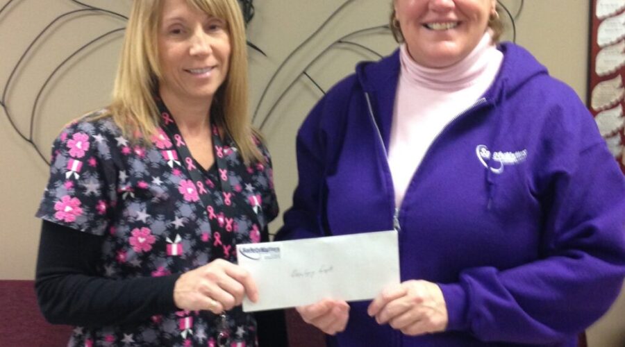 cheque-presentation Kiwanis Club Donates to Oncology Unit