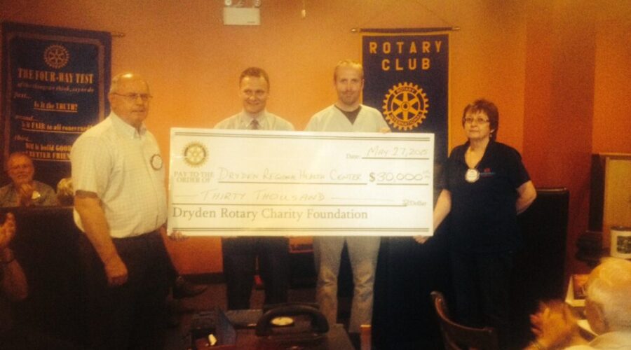 Dryden Rotary Donates $30,000 to Hospital