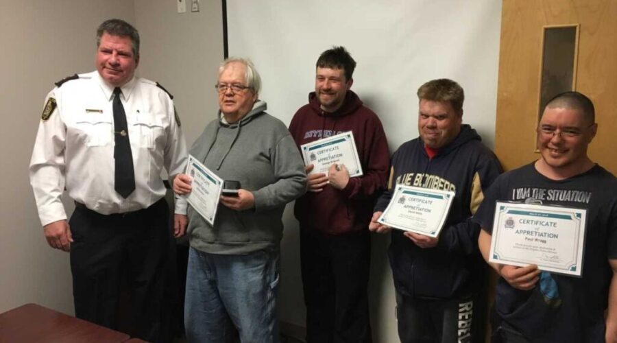 Police Recognize Core Group At Community Living